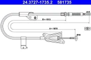 Seilzug, Feststellbremse hinten rechts ATE 24.3727-1735.2
