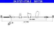 Seilzug, Feststellbremse hinten links ATE 24.3727-1738.2