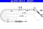 Seilzug, Feststellbremse hinten links hinten links ATE 24.3727-1811.2