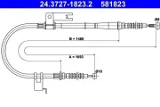 Seilzug, Feststellbremse hinten links ATE 24.3727-1823.2