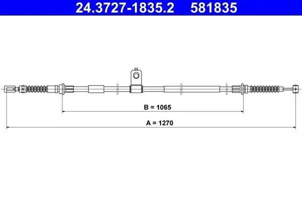 Seilzug, Feststellbremse hinten links ATE 24.3727-1835.2