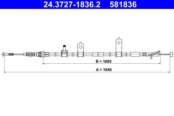 Seilzug, Feststellbremse ATE 24.3727-1836.2