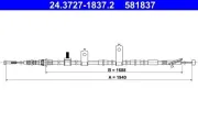 Seilzug, Feststellbremse hinten links ATE 24.3727-1837.2