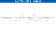 Seilzug, Feststellbremse hinten links ATE 24.3727-1838.2
