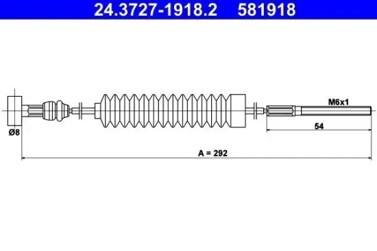 Seilzug, Feststellbremse ATE 24.3727-1918.2 Bild Seilzug, Feststellbremse ATE 24.3727-1918.2