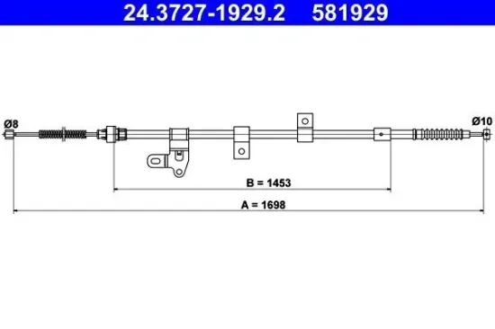 Seilzug, Feststellbremse ATE 24.3727-1929.2 Bild Seilzug, Feststellbremse ATE 24.3727-1929.2