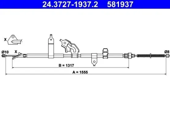 Seilzug, Feststellbremse ATE 24.3727-1937.2 Bild Seilzug, Feststellbremse ATE 24.3727-1937.2