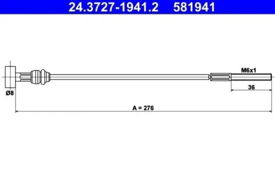 Seilzug, Feststellbremse ATE 24.3727-1941.2 Bild Seilzug, Feststellbremse ATE 24.3727-1941.2