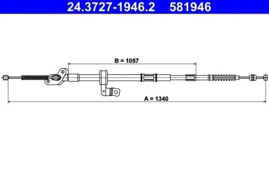 Seilzug, Feststellbremse ATE 24.3727-1946.2 Bild Seilzug, Feststellbremse ATE 24.3727-1946.2