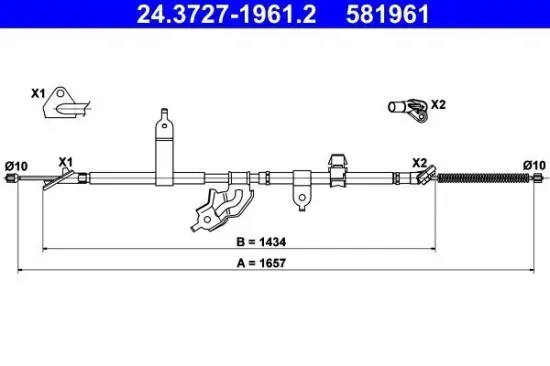 Seilzug, Feststellbremse ATE 24.3727-1961.2 Bild Seilzug, Feststellbremse ATE 24.3727-1961.2