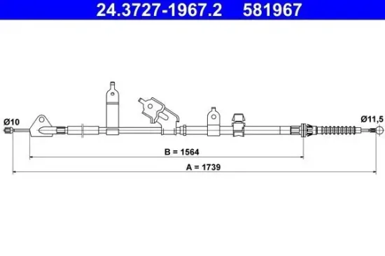Seilzug, Feststellbremse ATE 24.3727-1967.2 Bild Seilzug, Feststellbremse ATE 24.3727-1967.2