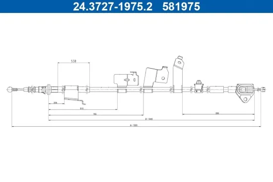 Seilzug, Feststellbremse ATE 24.3727-1975.2 Bild Seilzug, Feststellbremse ATE 24.3727-1975.2