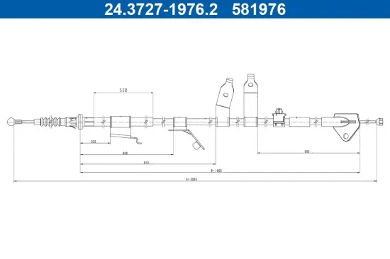 Seilzug, Feststellbremse ATE 24.3727-1976.2 Bild Seilzug, Feststellbremse ATE 24.3727-1976.2