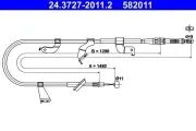 Seilzug, Feststellbremse hinten links ATE 24.3727-2011.2