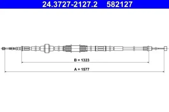 Seilzug, Feststellbremse hinten links ATE 24.3727-2127.2 Bild Seilzug, Feststellbremse hinten links ATE 24.3727-2127.2