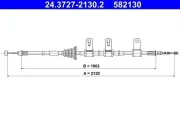 Seilzug, Feststellbremse hinten links ATE 24.3727-2130.2