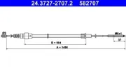 Seilzug, Feststellbremse hinten ATE 24.3727-2707.2