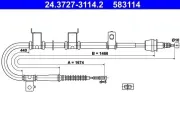Seilzug, Feststellbremse hinten rechts ATE 24.3727-3114.2
