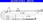 Seilzug, Feststellbremse hinten links ATE 24.3727-3118.2