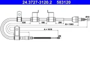 Seilzug, Feststellbremse hinten links ATE 24.3727-3120.2