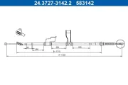 Seilzug, Feststellbremse hinten links ATE 24.3727-3142.2
