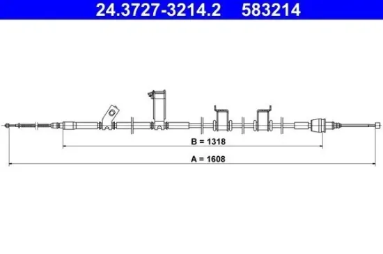 Seilzug, Feststellbremse ATE 24.3727-3214.2 Bild Seilzug, Feststellbremse ATE 24.3727-3214.2