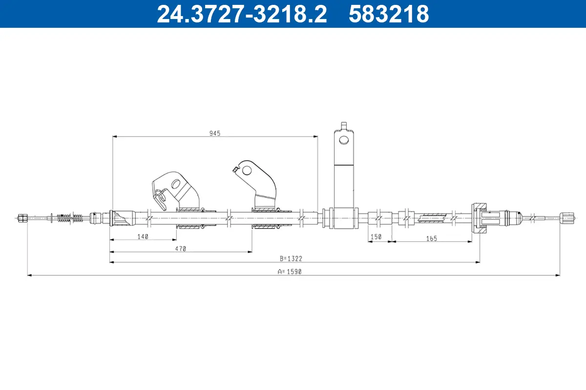 Seilzug, Feststellbremse hinten links ATE 24.3727-3218.2