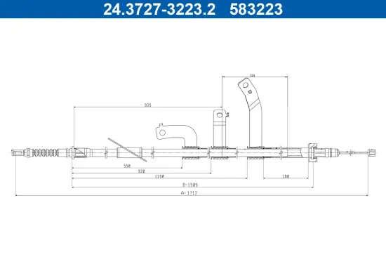Seilzug, Feststellbremse ATE 24.3727-3223.2 Bild Seilzug, Feststellbremse ATE 24.3727-3223.2