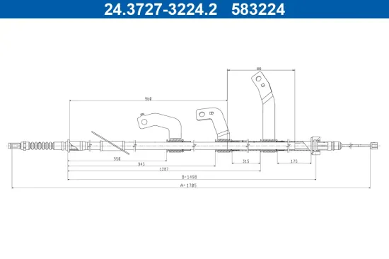 Seilzug, Feststellbremse ATE 24.3727-3224.2 Bild Seilzug, Feststellbremse ATE 24.3727-3224.2