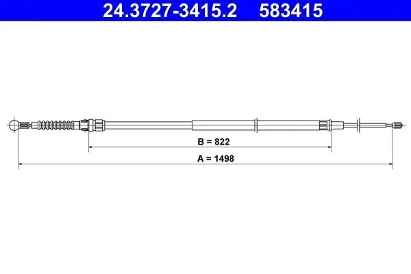 Seilzug, Feststellbremse hinten ATE 24.3727-3415.2