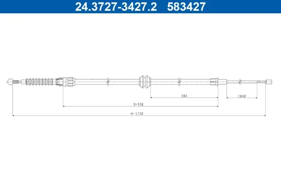 Seilzug, Feststellbremse hinten ATE 24.3727-3427.2 Bild Seilzug, Feststellbremse hinten ATE 24.3727-3427.2