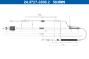Seilzug, Feststellbremse hinten ATE 24.3727-3509.2