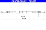Seilzug, Feststellbremse hinten ATE 24.3727-3605.2