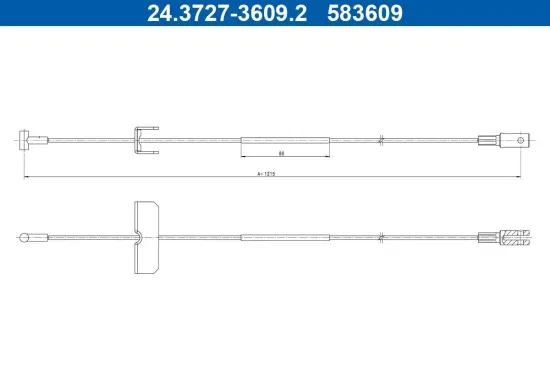 Seilzug, Feststellbremse ATE 24.3727-3609.2 Bild Seilzug, Feststellbremse ATE 24.3727-3609.2