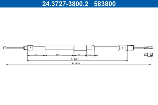 Seilzug, Feststellbremse ATE 24.3727-3800.2 Bild Seilzug, Feststellbremse ATE 24.3727-3800.2