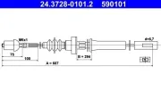 Seilzug, Kupplungsbetätigung ATE 24.3728-0101.2