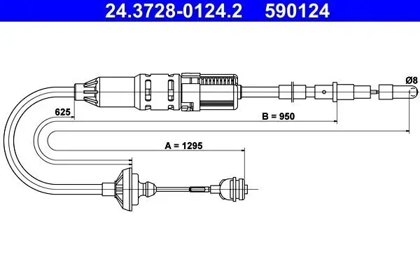 Seilzug, Kupplungsbetätigung ATE 24.3728-0124.2