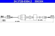 Seilzug, Kupplungsbetätigung ATE 24.3728-0304.2