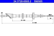 Seilzug, Kupplungsbetätigung ATE 24.3728-0505.2