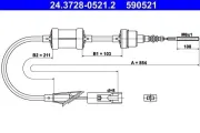 Seilzug, Kupplungsbetätigung ATE 24.3728-0521.2