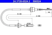 Seilzug, Kupplungsbetätigung ATE 24.3728-0524.2
