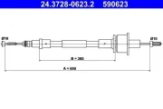 Seilzug, Kupplungsbetätigung ATE 24.3728-0623.2