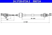 Seilzug, Kupplungsbetätigung ATE 24.3728-0724.2