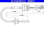 Seilzug, Kupplungsbetätigung ATE 24.3728-0813.2