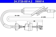 Seilzug, Kupplungsbetätigung ATE 24.3728-0814.2