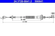Seilzug, Kupplungsbetätigung ATE 24.3728-0841.2