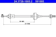 Seilzug, Kupplungsbetätigung ATE 24.3728-1005.2