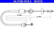 Seilzug, Kupplungsbetätigung ATE 24.3728-1018.2