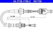 Seilzug, Kupplungsbetätigung ATE 24.3728-1706.2