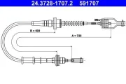Seilzug, Kupplungsbetätigung ATE 24.3728-1707.2